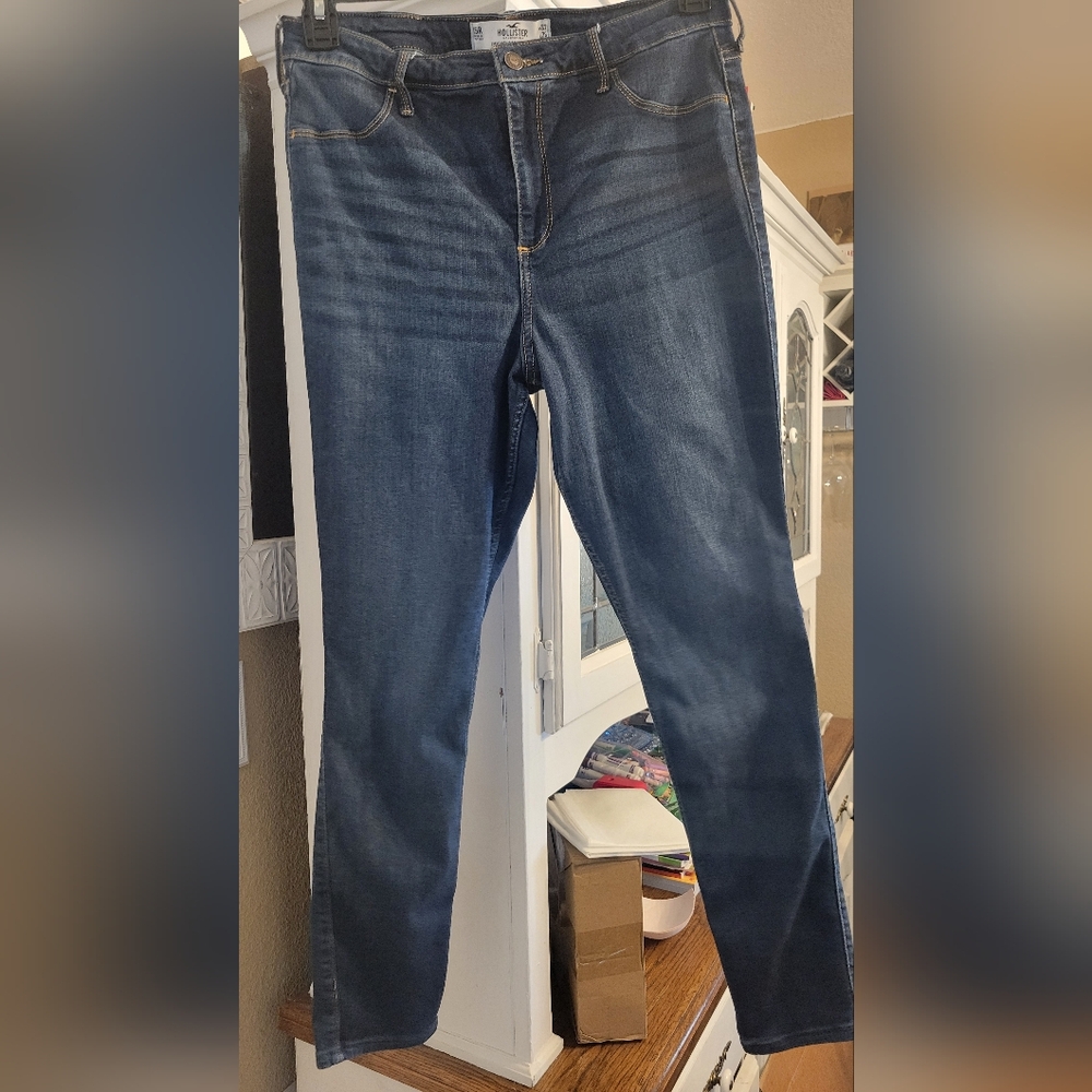 Hollister Women's Dark Blue Denim Jeans